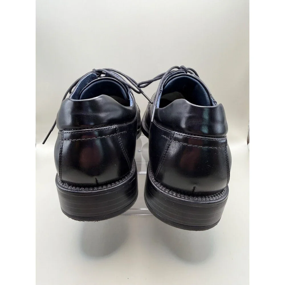 Bruno Marc Goldman Mens Black Size 9.5 Square Toe Oxford Derby Dress Shoes